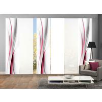 Flächenvorhang 6er Set Rochelle - Rot, Design, Textil (60/245cm) - Schmidt W. Gmbh