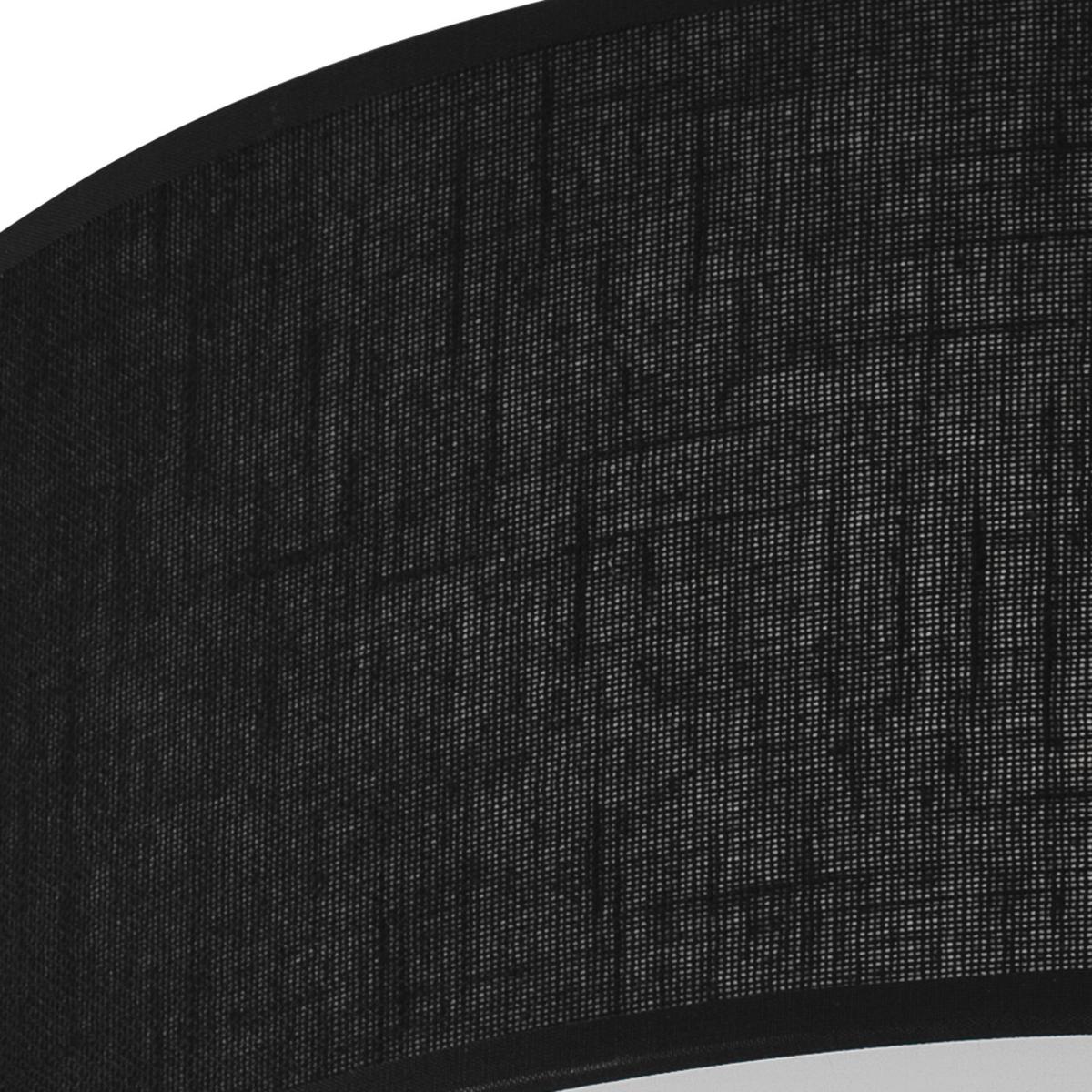 Deckenleuchte Estelle Schwarz Hochglanz B: 45 cm - Schwarz Hochglanz, Basics, Textil (13/45/13cm)