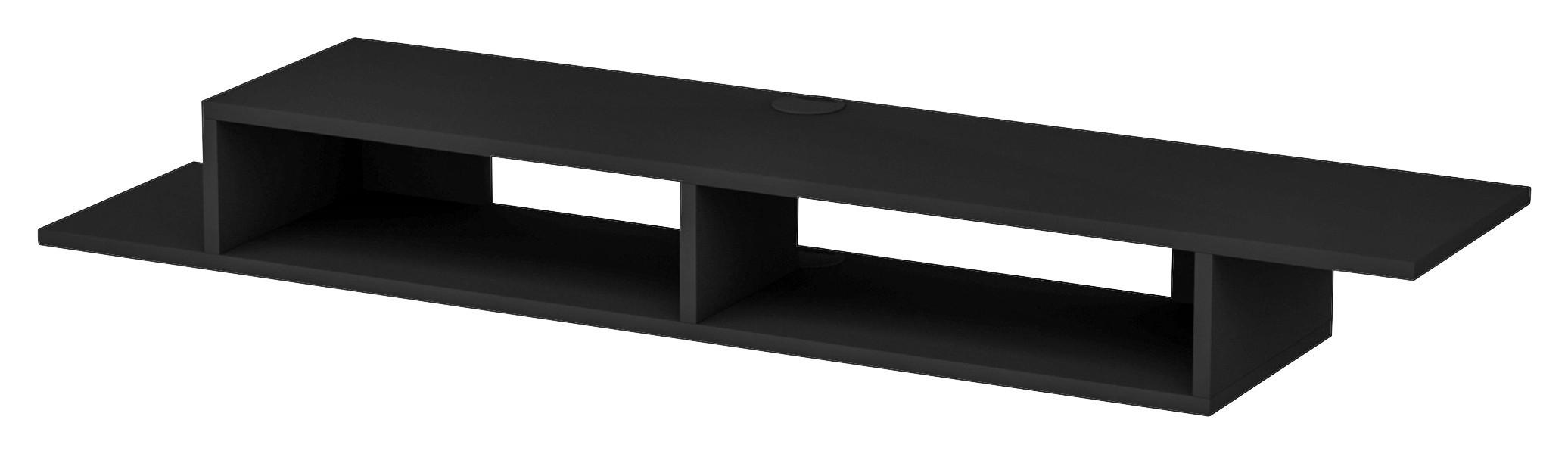 Wandboard Artemis TV-Wandregal - Schwarz, Design, Holzwerkstoff (149/16,4/29,6cm) - Livetastic