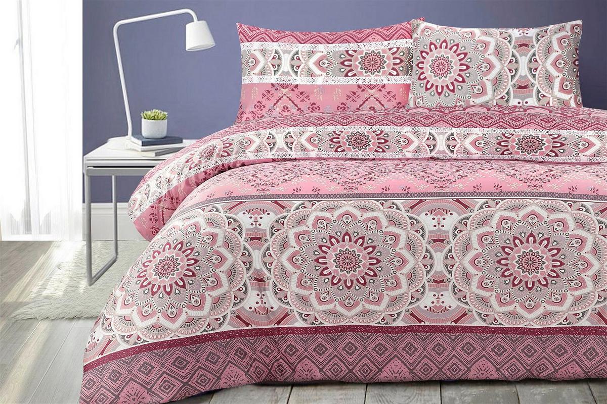 POSTEĽNÁ BIELIZEŇ ALEGRA 125-FRMULTI/ROSA140X200 - viacfarebná, Basics, textil (140/200cm) - Kayoom