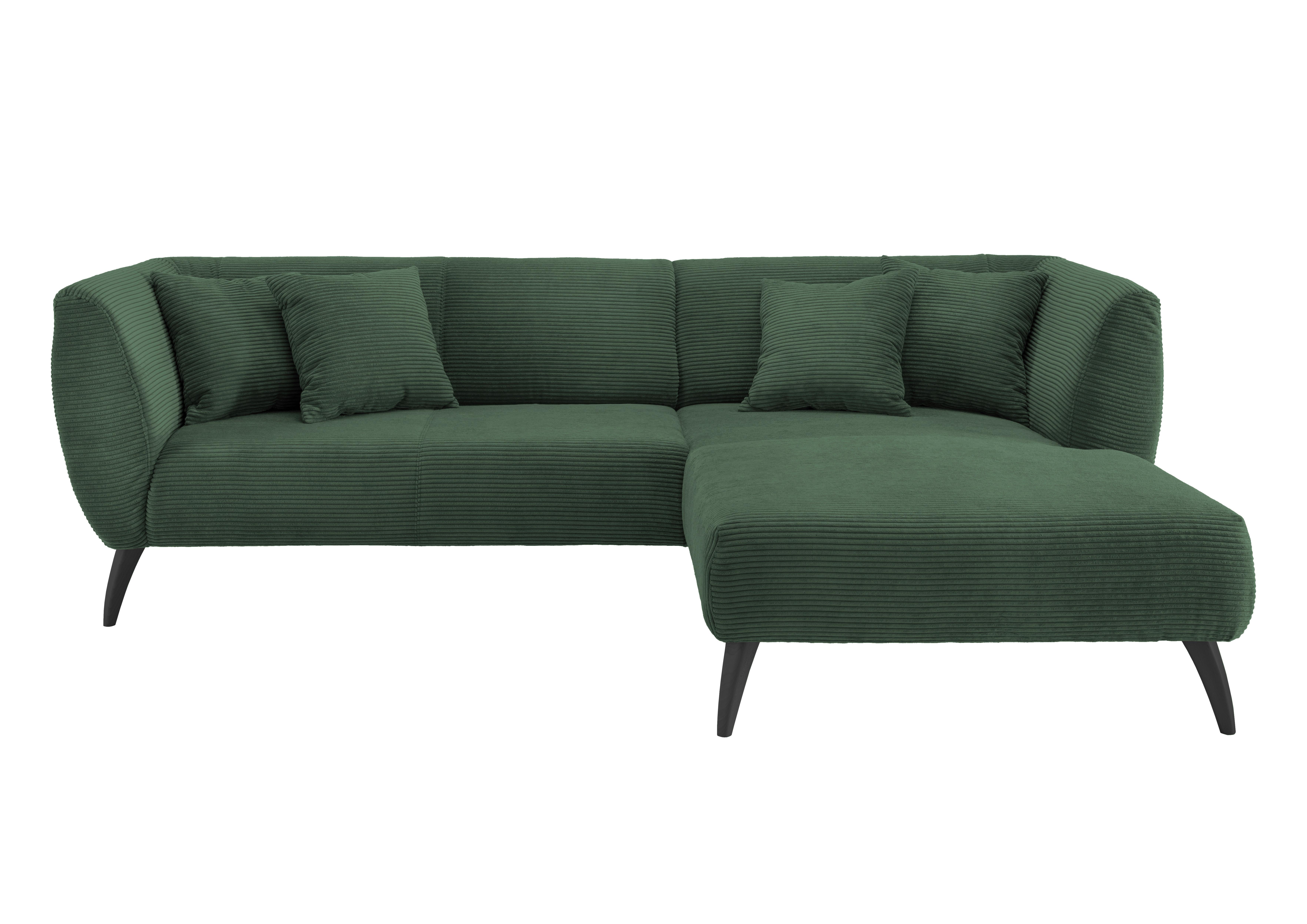 Ecksofa Colori Dunkelgrün S: 264/160 Cm - Dunkelgrün/Schwarz, MODERN, Holz/Textil (264/160cm) - MID.YOU