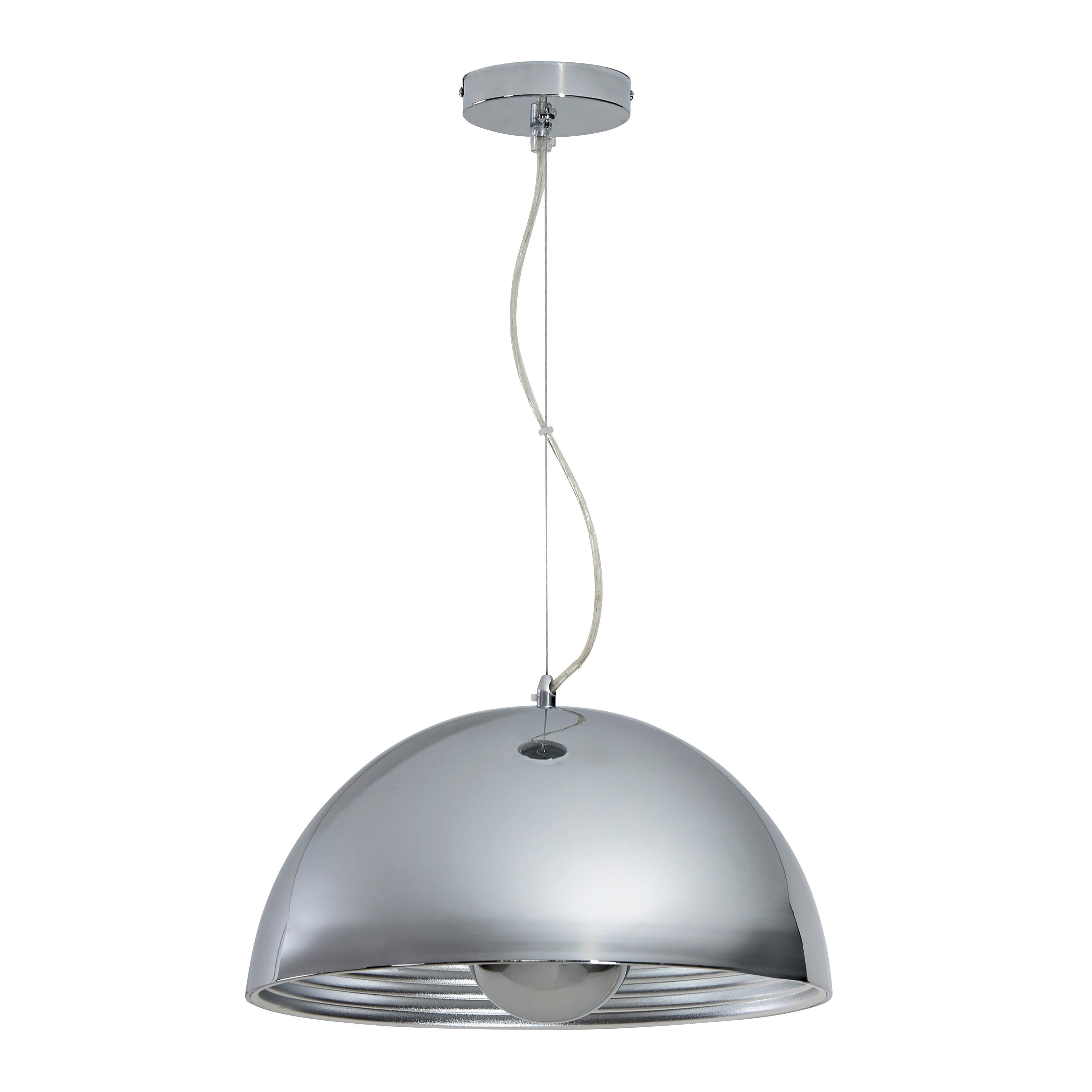 Závěsná Lampa Isa - barvy stříbra/barvy chromu, Moderní, kov (40/40/130cm) - Bessagi Home
