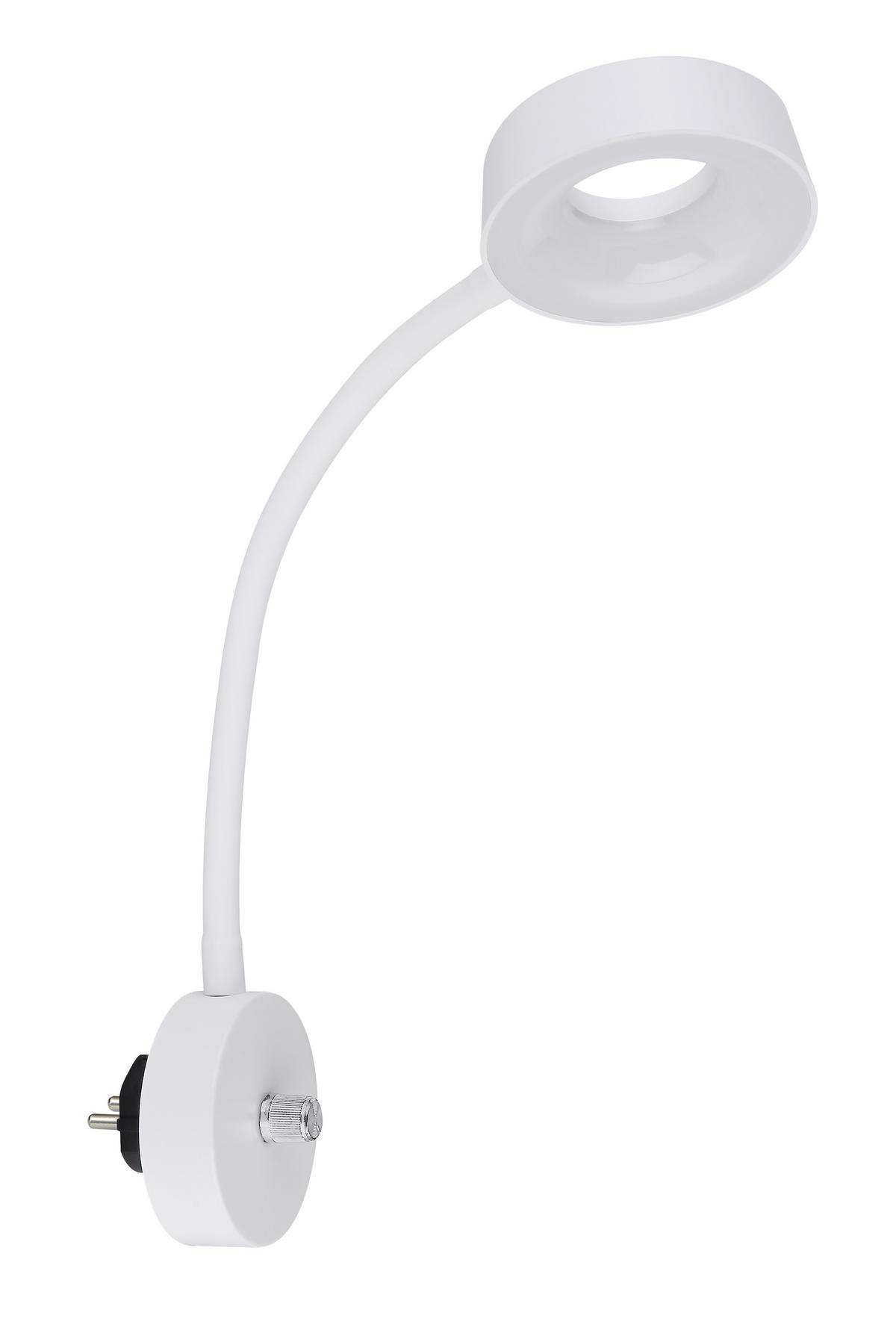 LED-Wandleuchte 58397w Lehovo - Weiß, Design, Kunststoff/Metall (15/45,5cm) - Globo