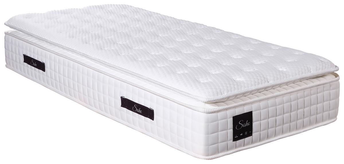 Taschenfederkernmatratze Soho 90x200 cm H3 H: 32 cm - Weiß, Basics, Textil (90/200cm) - Livetastic