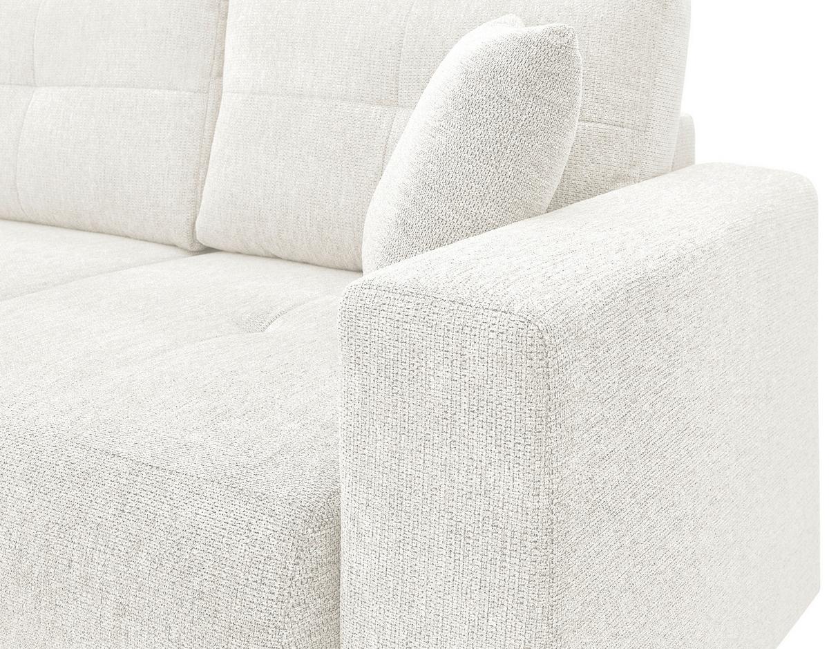 Ecksofa Texas Recr-Links Creme S: 203x259 cm - Creme/Schwarz, KONVENTIONELL, Holz (203/259cm)