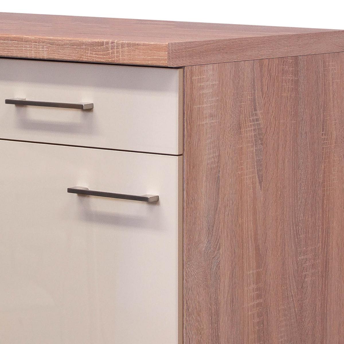Eckunterschrank Nepal 110 Cm Kaschmir/eiche 1 Lade 1 Tür - Kaschmir/Sonoma Eiche, MODERN, Holzwerkstoff (110/86/60cm) - FlexWell