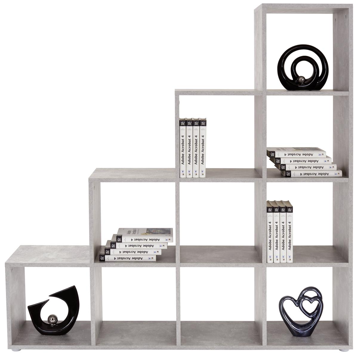 Raumteiler Pisa B: 149 Cm Betonoptik - Schwarz, MODERN, Holz (149/150/35cm)
