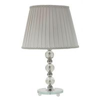 Tischleuchte Tolly Silberfarben B: 30 cm - Silberfarben, Basics, Glas/Textil (30/48/30cm)