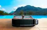 Whirlpool Aufblasbar 158x158x70 cm - Schwarz, Basics, Kunststoff/Metall (158/158/70cm)