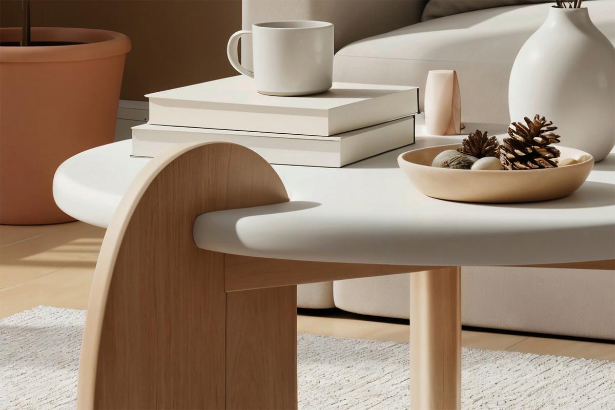 Couchtisch Naturfarben/Weiß B: 80 cm - Naturfarben/Weiß, Design, Holz/Holzwerkstoff (80/80/45cm) - MID.YOU