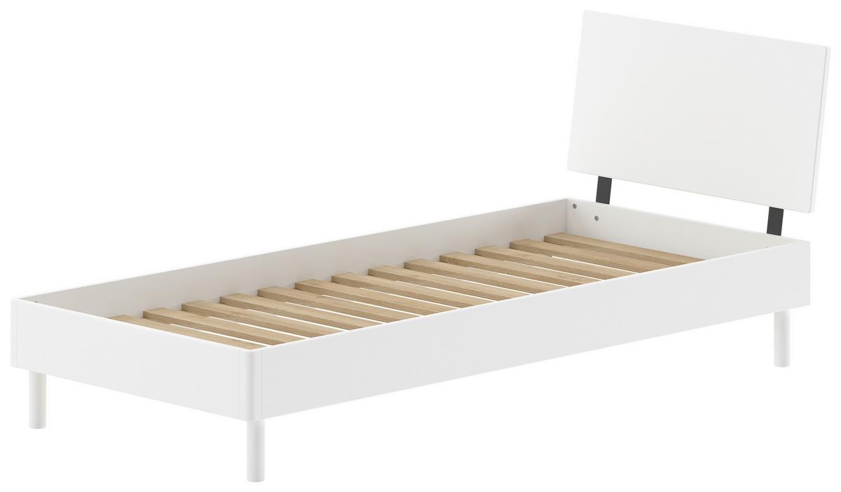 BETT Forrest Weiß 90x200cm - Weiß/Naturfarben, MODERN, Holz (90/200cm) - Vipack