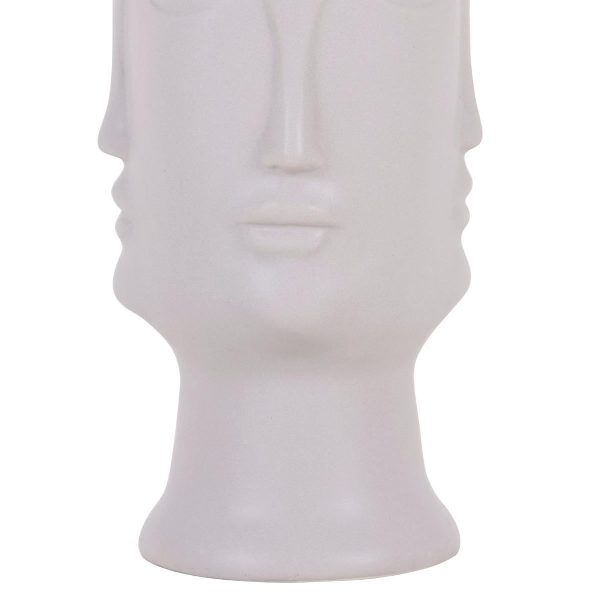 Vase Herodes Porzellan Grau H: 35 cm - Grau, MODERN, Keramik (19,8/35cm) - Luca Bessoni