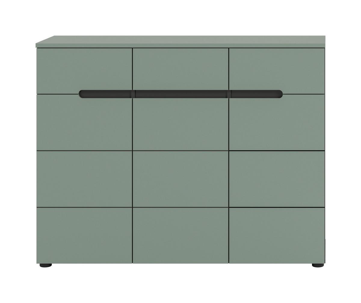 Schuhschrank Canu Grün/grau B: 120 Cm - Schwarz, Design, Holzwerkstoff (120/94/37cm) - Livetastic