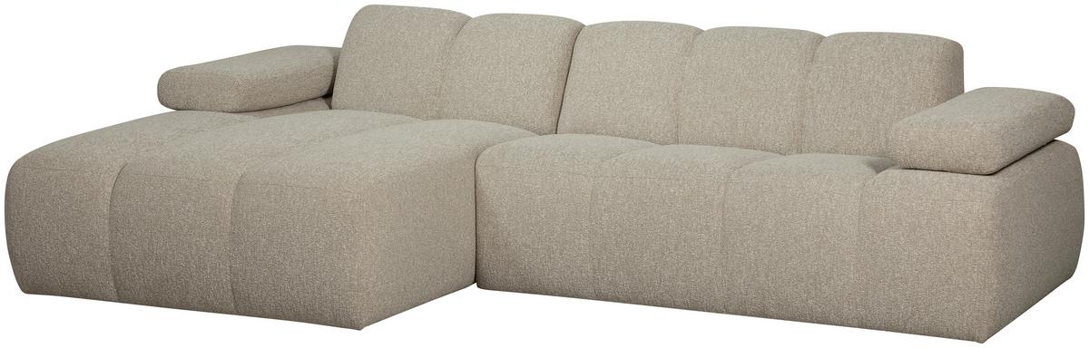 Ecksofa Mojo Beige S: 160x284 Cm - Beige/Schwarz, Design, Textil (160/284cm) - Livetastic