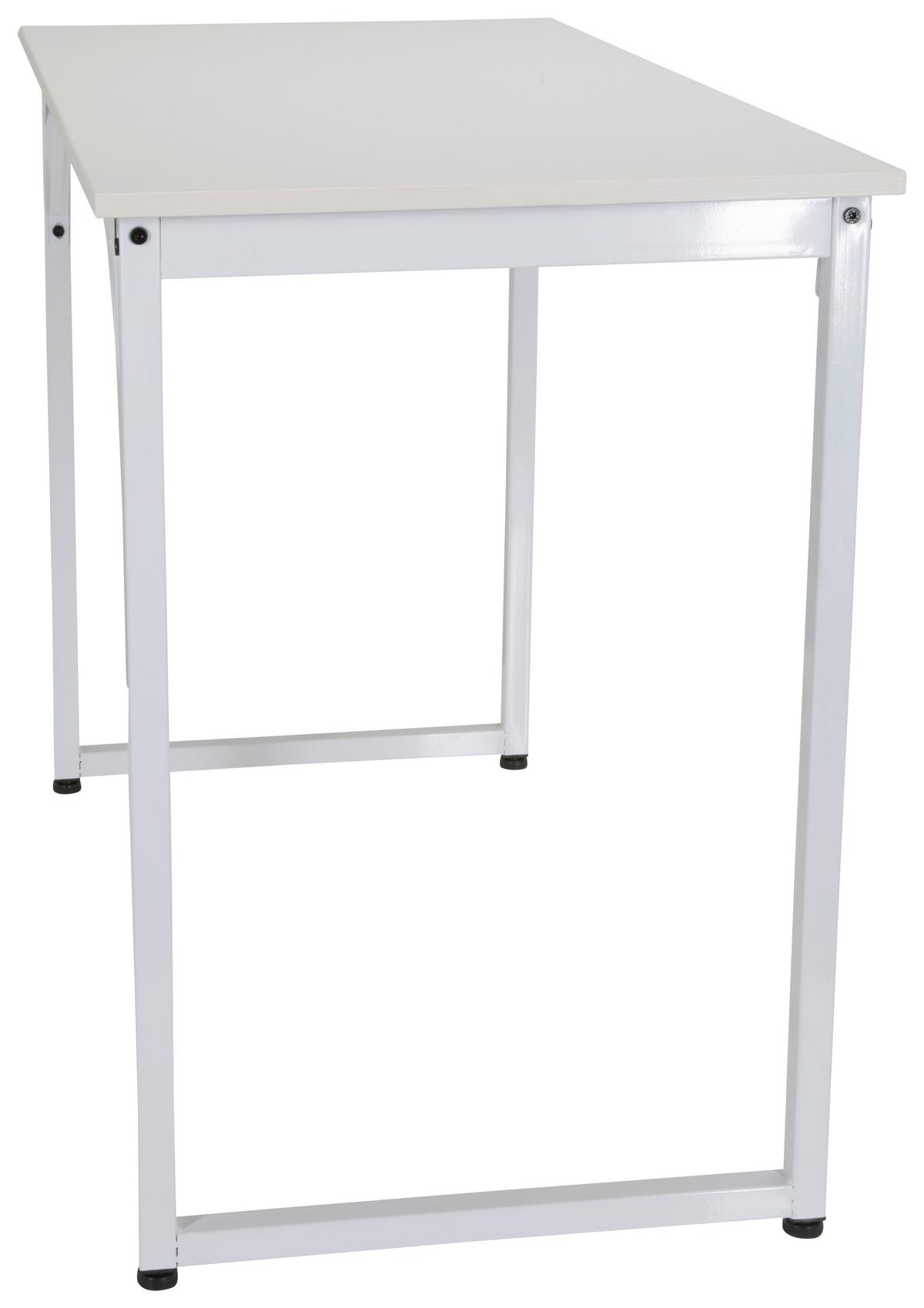 Schreibtisch Workspace I Weiß - Weiß, Basics, Holzwerkstoff/Metall (120/50/74cm) - MID.YOU
