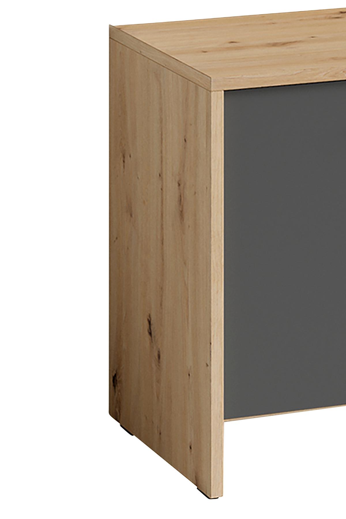 Garderobe Ben Eiche Artisan Anthrazit B: 40 Cm - Anthrazit/Eiche Artisan, Design, Holzwerkstoff (40/184/35cm) - MID.YOU