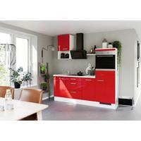Küchenleerblock Ip4050 - Rot/Weiß, Design, Holzwerkstoff (215cm) - Impuls
