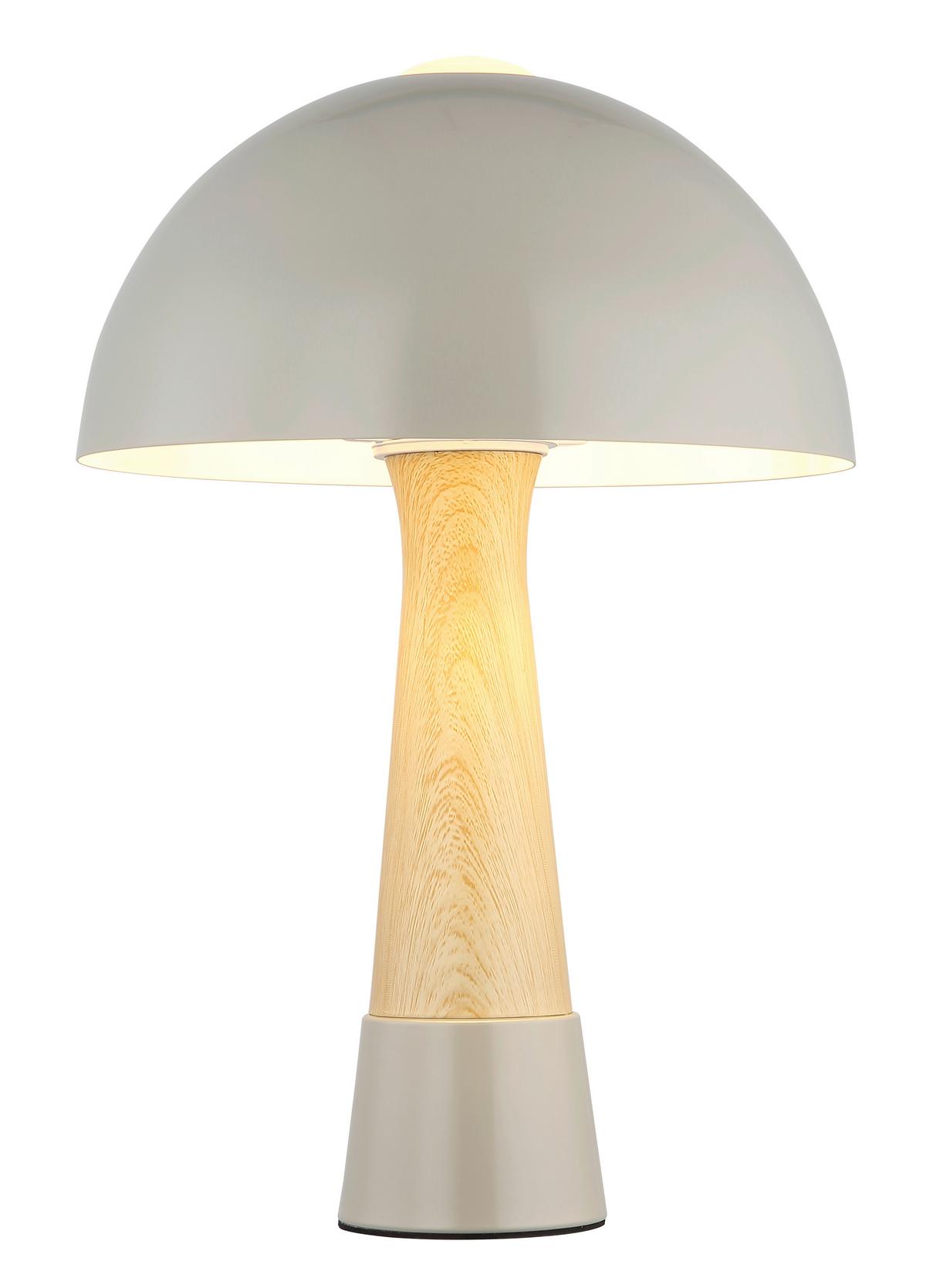 Tischleuchte Exkl. 1xe27, 40w - Schwarz/Grau, Design, Kunststoff/Metall (25/36.5cm) - Globo