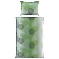 Bettwäsche 140x200 cm Rebecca Baumwolle Grün Kreise - Grün, ROMANTIK / LANDHAUS, Textil (140/200cm) - James Wood