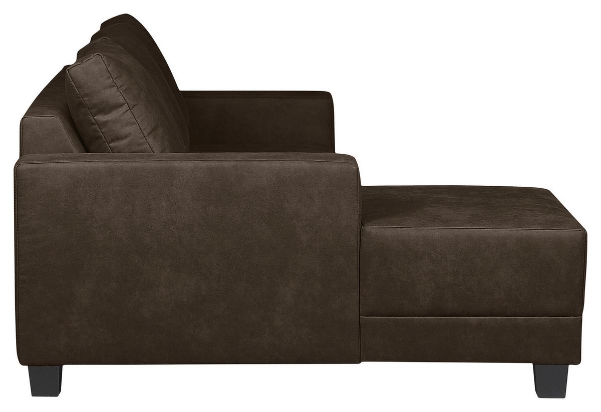 Ecksofa Grenwood Dunkelbraun S: 144x200 Cm - Dunkelbraun/Braun, Design, Textil (144/200cm) - MID.YOU