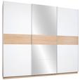 Schwebetürenschrank Unit - Eichefarben/Weiß, KONVENTIONELL, Holzwerkstoff (273/242/58cm) - Ondega