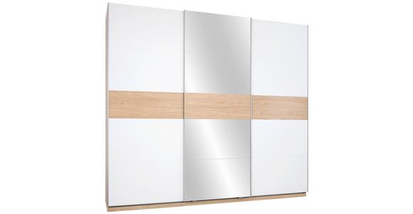 Schwebetürenschrank Unit - Eichefarben/Weiß, KONVENTIONELL, Holzwerkstoff (273/242/58cm) - Ondega