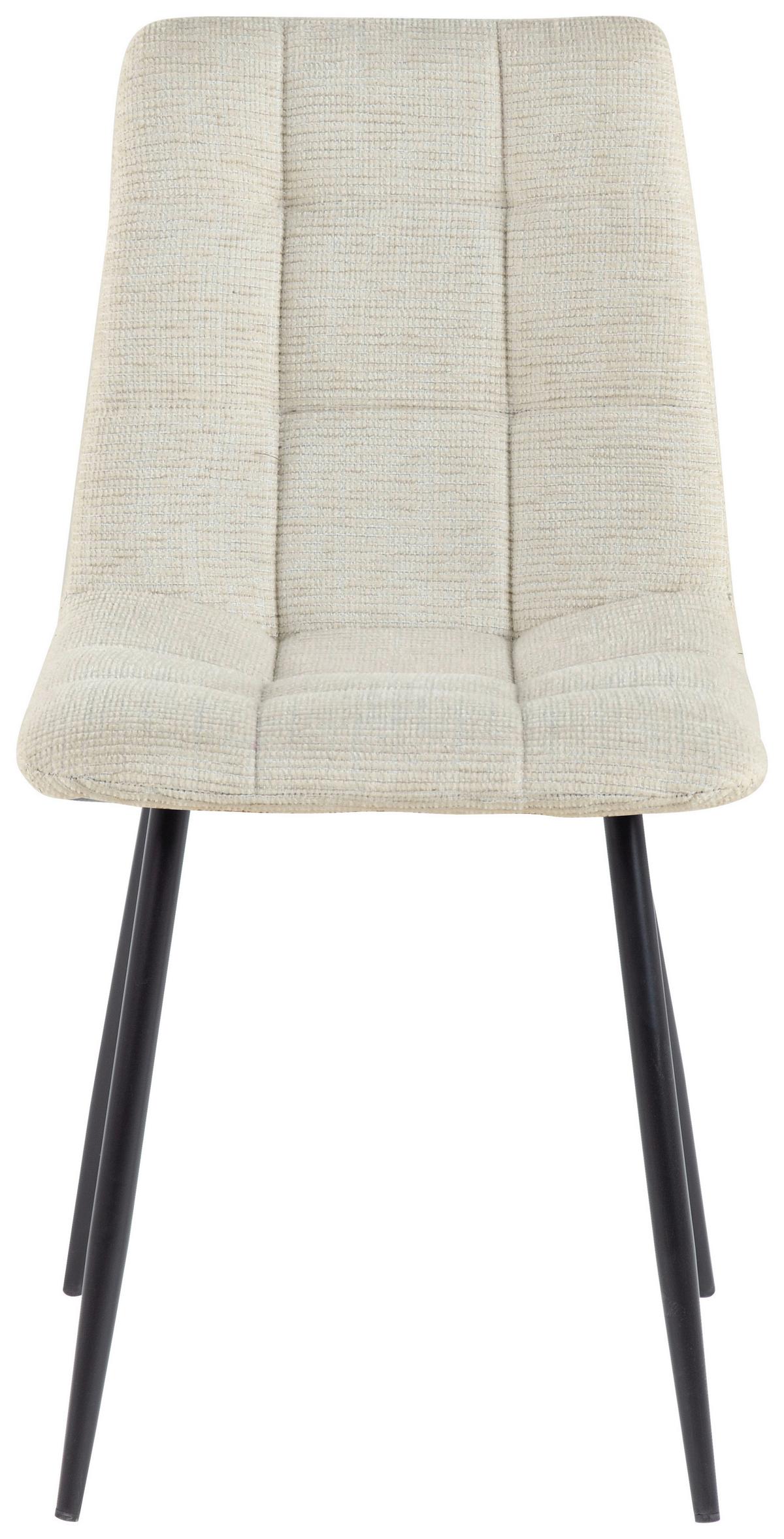 Vierfußstuhl Lech - Beige/Schwarz, KONVENTIONELL, Holz/Textil (45/88/55cm)