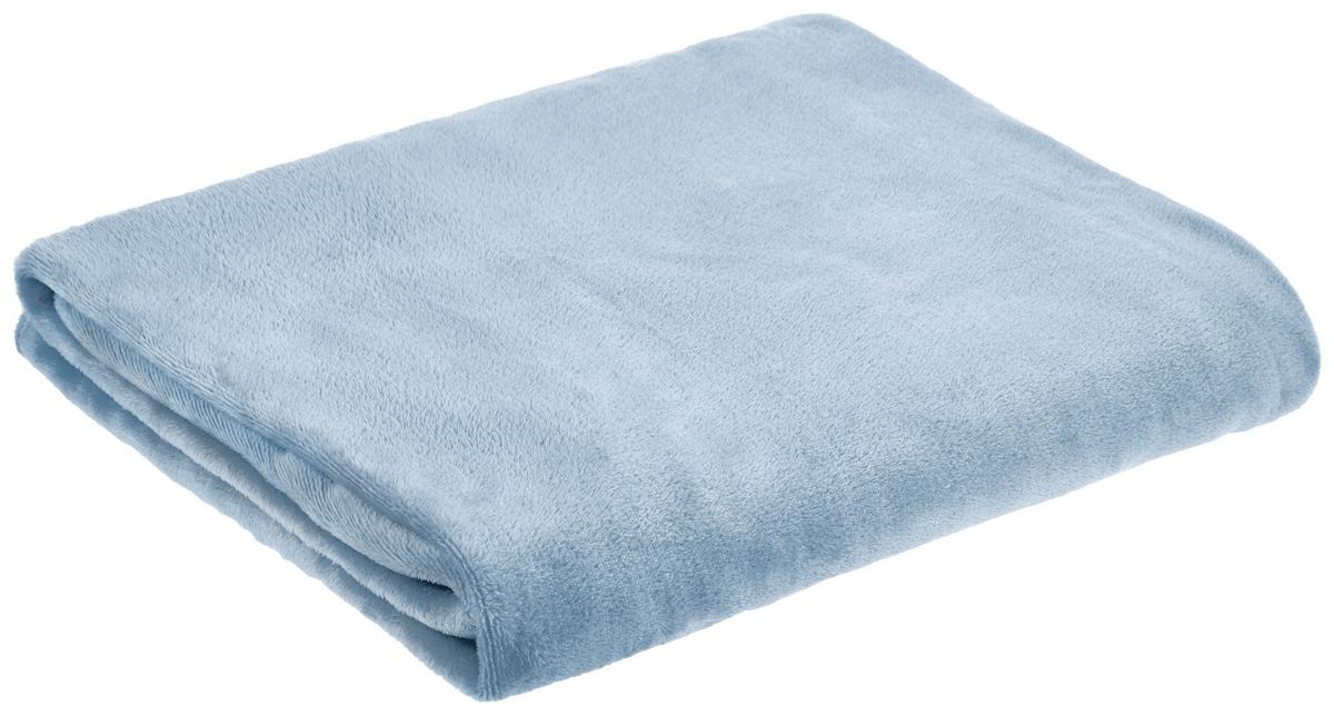 Kuscheldecke Marlies Taubenblau 150x200 cm - Hellblau, MODERN, Textil (150/200cm) - Luca Bessoni