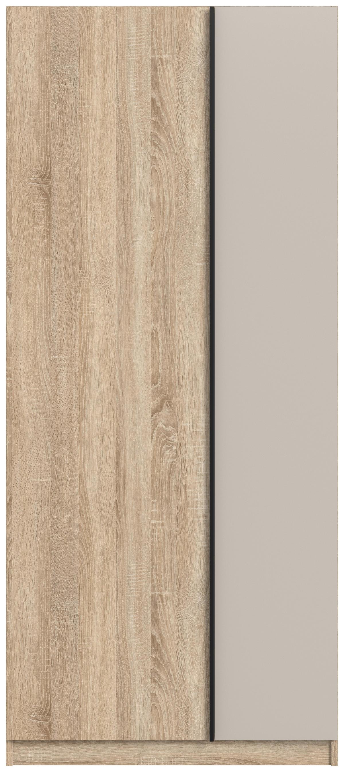 Drehtürenschrank Oakland Sonoma Eiche/Kashmir B: 80 cm - Kaschmir/Sonoma Eiche, MODERN, Holzwerkstoff (80/183/53cm) - MID.YOU