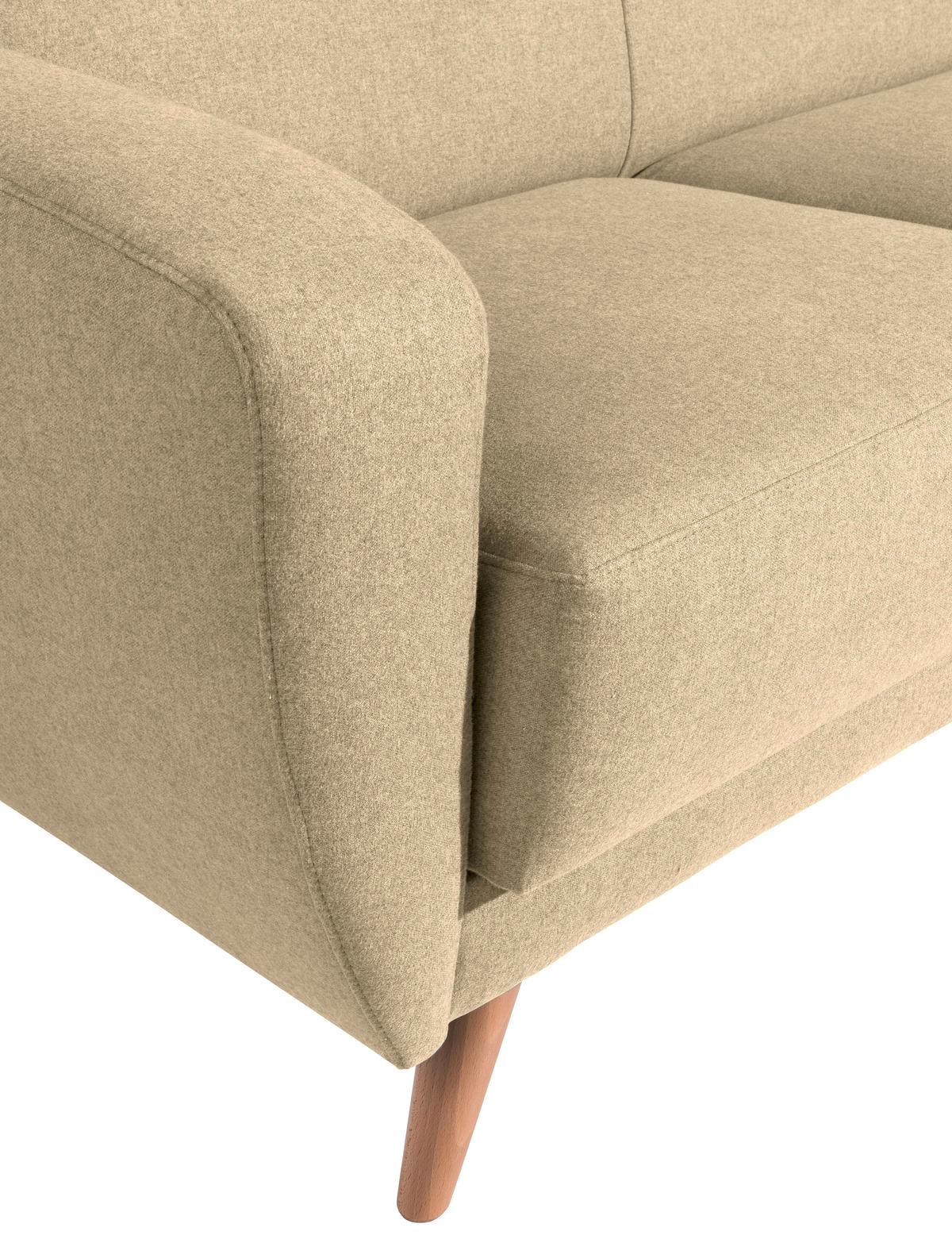 3-sitzer-sofa Jerry Beige - Beige/Naturfarben, Design, Textil (208/85/82cm) - Max Winzer