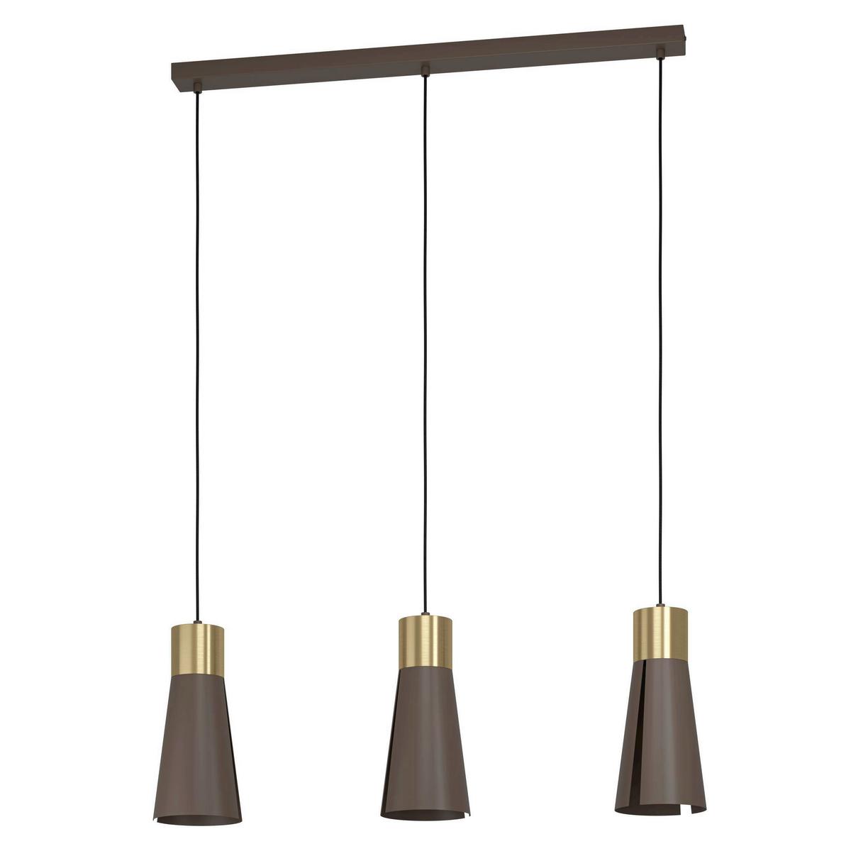 Hängeleuchte 98839* Losalomas - Messingfarben/Mokka, Design, Metall (83,5/13,5/110cm) - Eglo