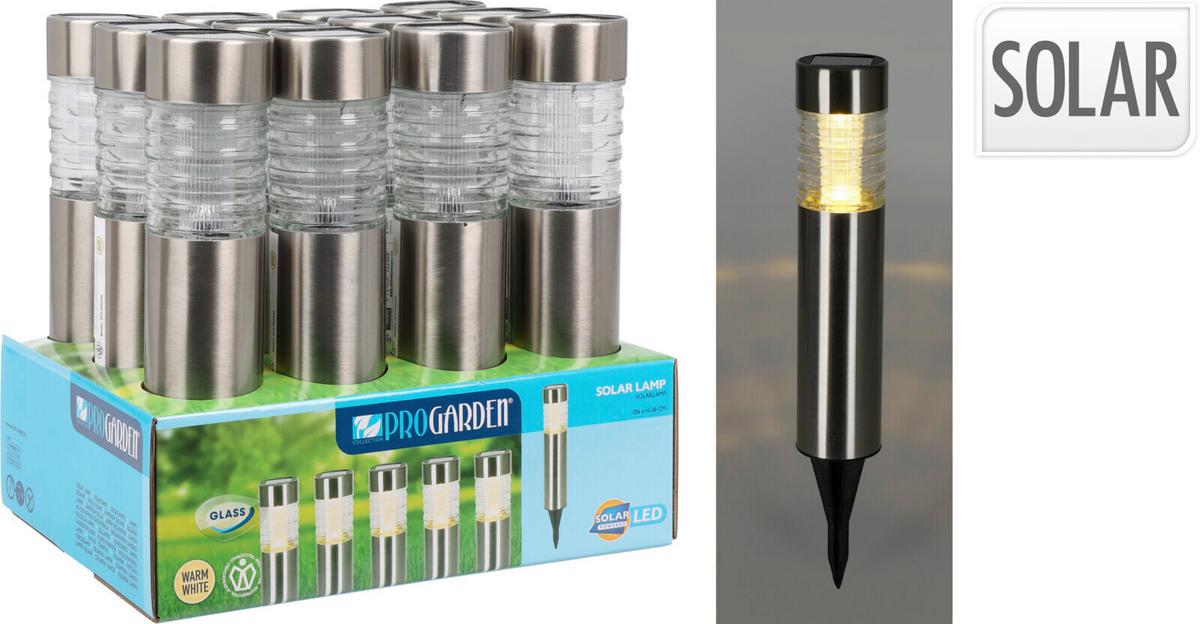 Szolárlámpa Dt3000320 - fém (6/6/27cm)