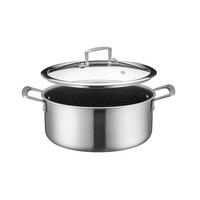 Kochtopf D: ca. 24x16,5cm Edelstahl - Silberfarben/Schwarz, Basics, Metall (24/16,5cm) - Mäser