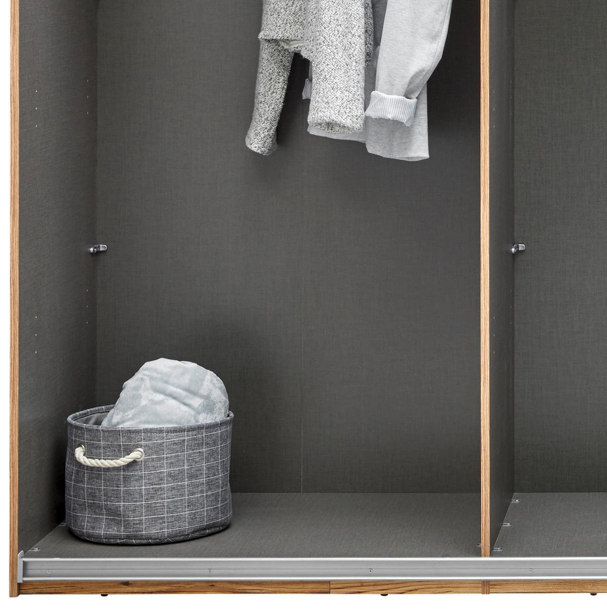 Schwebetürenschrank 270cm Alicante, Alpinlook/Betonoxid - Fichtefarben/Eichefarben, MODERN, Holzwerkstoff (270/210/60cm) - Luca Bessoni