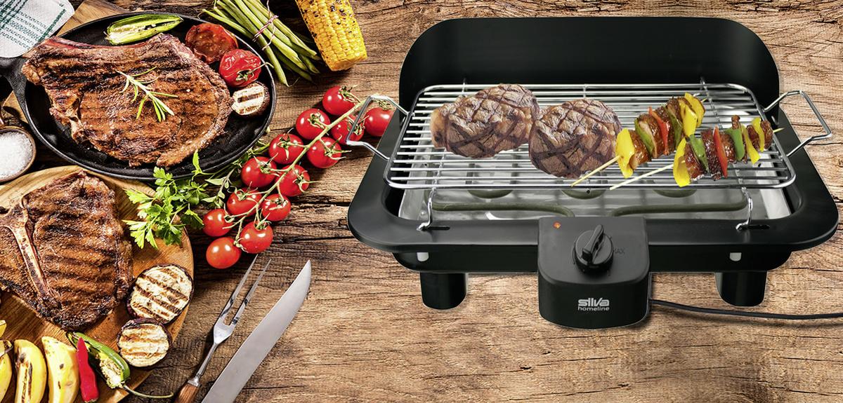 Tischgrill Bq153t - Schwarz, KONVENTIONELL, Kunststoff/Metall (44.5/11/31.5cm) - Silva Schneider