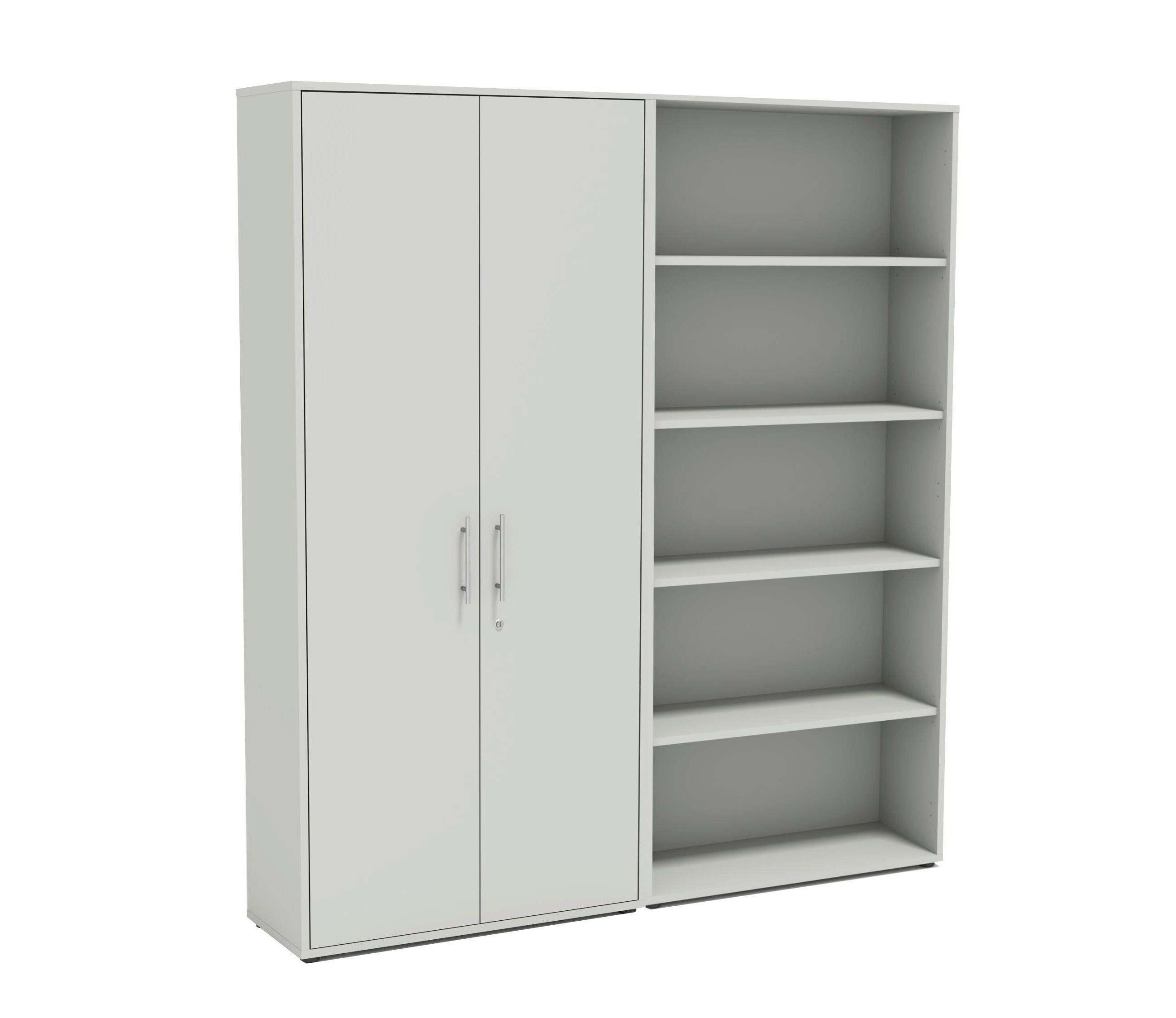 AKTENSCHRANK OFFICE EDITION - SW SET 1 HOCH - Hellgrau, MODERN, Holzwerkstoff (168,8/185,6/33cm) - MID.YOU