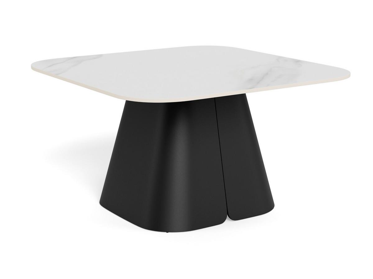 KONFERENČNÝ STOLÍK SALINAS - čierna/biela, Design, kov/keramika (80/80/45cm) - MID.YOU