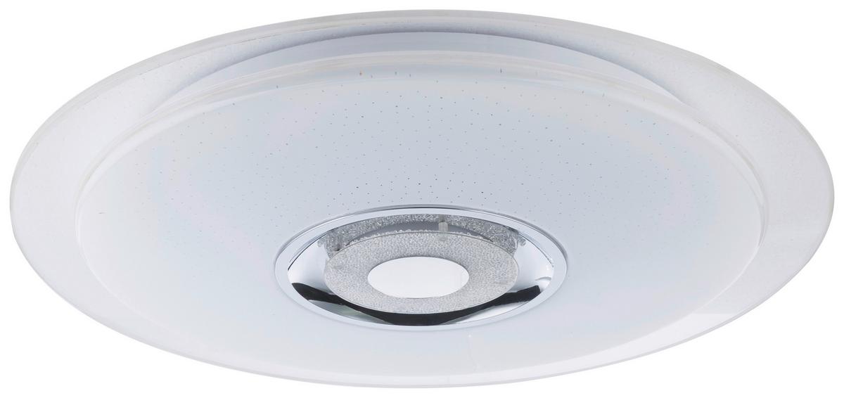 Led-deckenleuchte Ø 47,5 Cm Mit Farbwechsler Und Bluetooth - Opal/Weiß, MODERN, Kunststoff/Metall (47,5/5,7cm)
