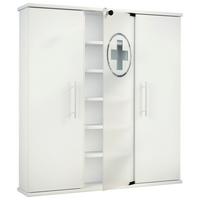 Medizinschrank Santila - Weiß, MODERN, Glas/Holzwerkstoff (86/91,5/18cm) - MID.YOU