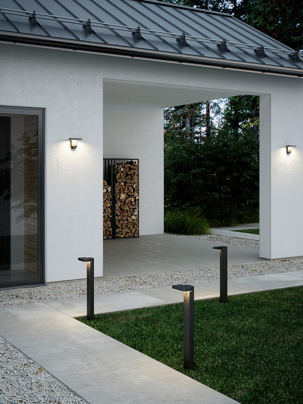 Solarleuchte Rica Square Garden Schwarz - Schwarz, Basics, Kunststoff (15/60cm) - Nordlux