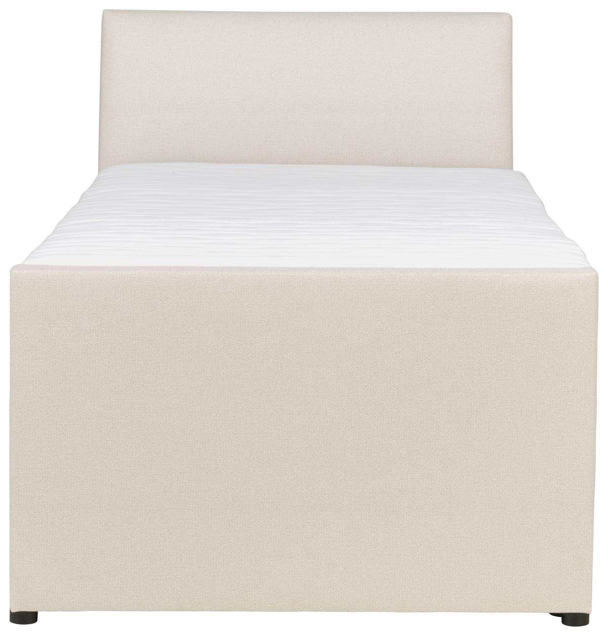 Boxspringbett Mit Bettkasten Nida 120x200 Cm Creme - Creme/Schwarz, MODERN, Holz/Textil (120/200cm) - MID.YOU