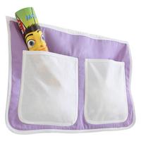 Vrecko na posteľ fialové - lila/biela, Konventionell, textil (56/32/2cm) - MID.YOU