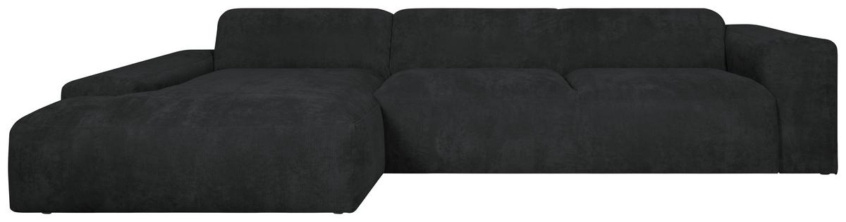 Ecksofa Hannah Schwarz 343cm - Schwarz, Design, Textil (170/343cm) - MID.YOU