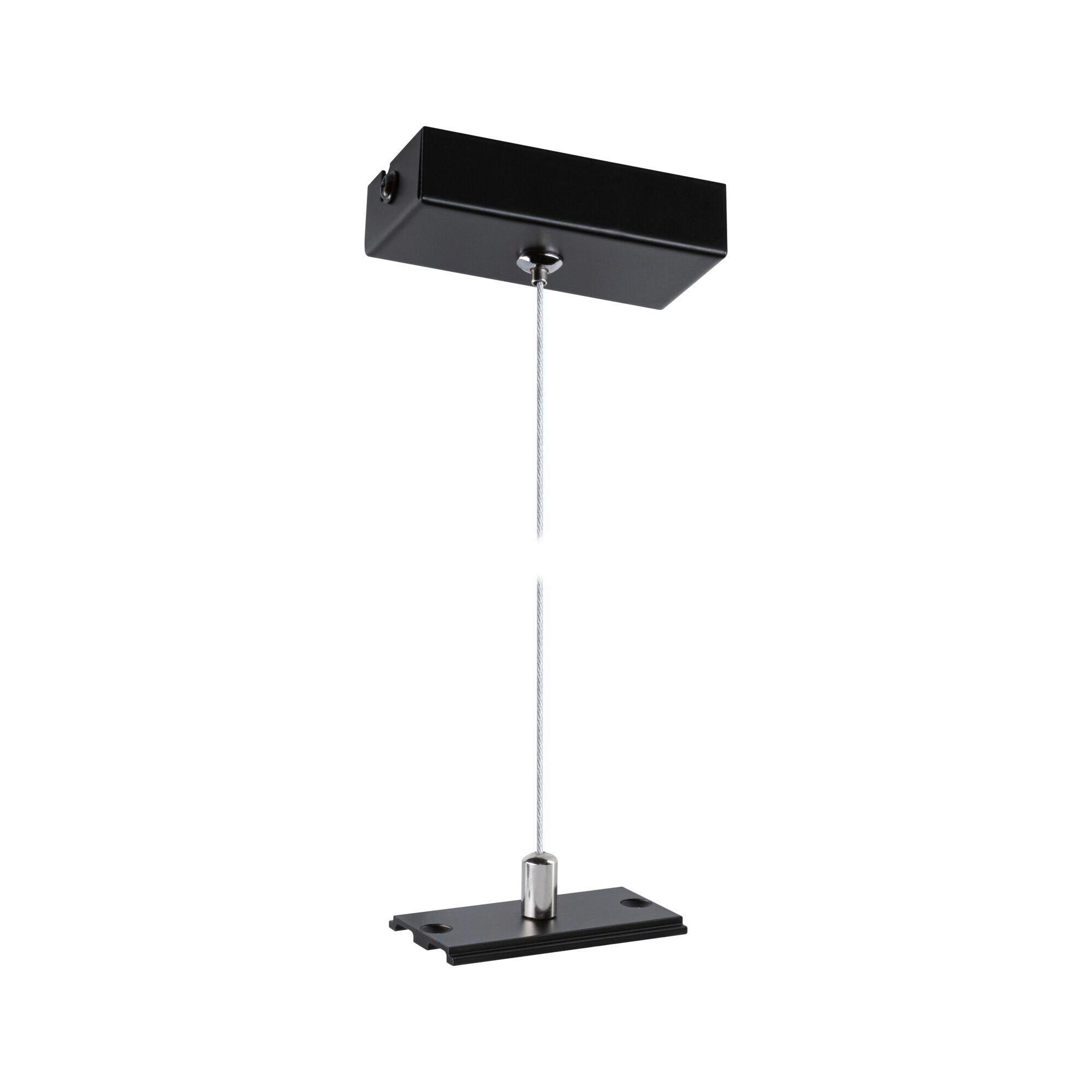 SCHIENENSYSTEM-ABHÄNGUNG Linion Schwarz B: 8 cm - Schwarz, Basics, Metall (4/8/150cm) - Paulmann