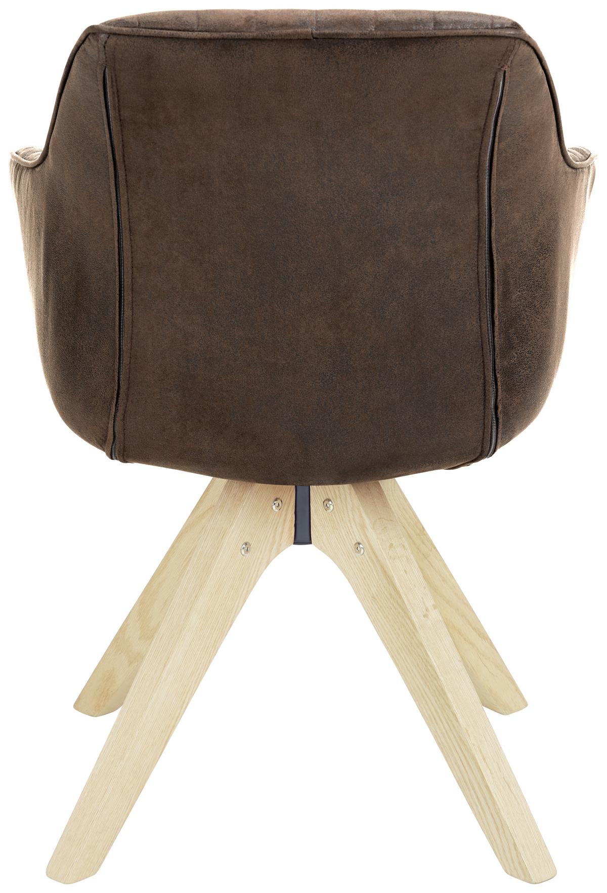 ŽIDLE S PODRUČKAMI CHILL -BP- - tmavě hnědá/barvy dubu, dřevo/textil (60/83/65cm) - Mömax