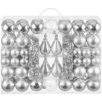 Christbaumkugel-Set Beate - Silberfarben, KONVENTIONELL, Kunststoff - Luca Bessoni