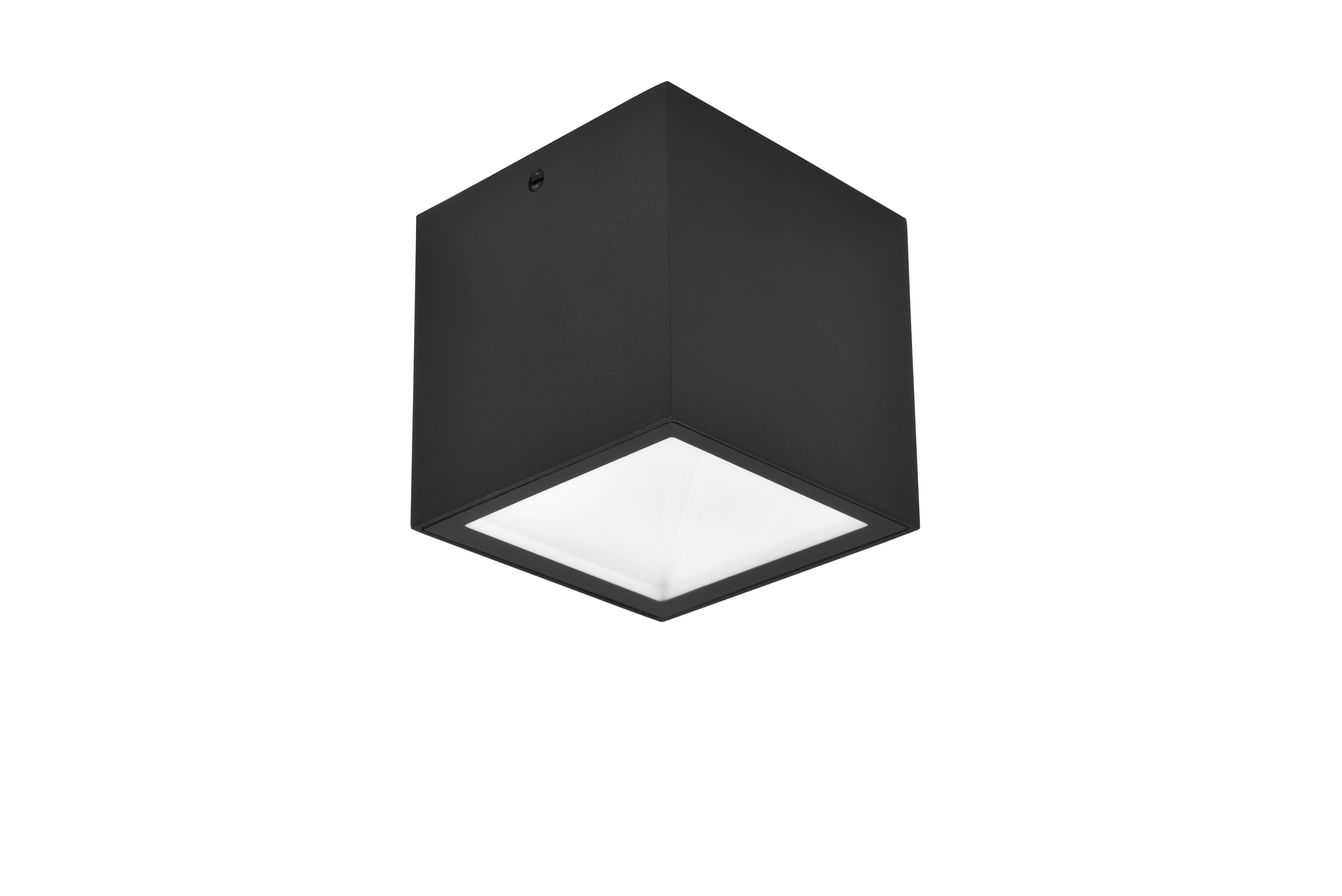 LED-Deckenleuchte Gemini Schwarz L: 8,5 cm - Schwarz, Design, Metall (8,5/8,5/8,5cm)