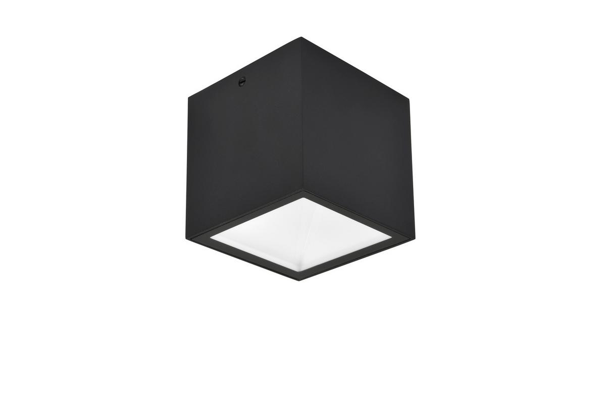 LED-Deckenleuchte Gemini Schwarz L: 8,5 cm - Schwarz, Design, Metall (8,5/8,5/8,5cm)
