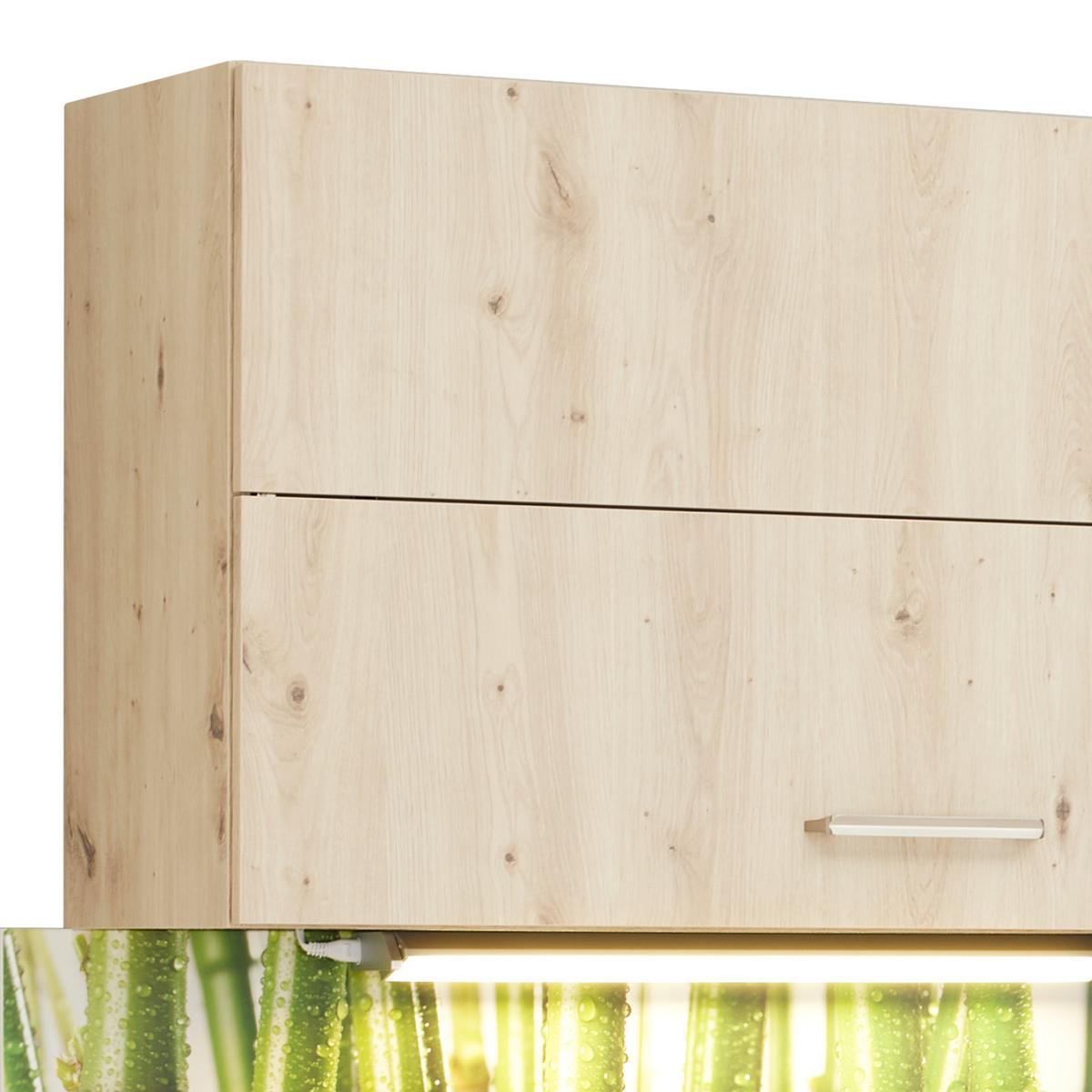 Küchenzeile Ip1200 Mit Geräten B: 310 Cm Weiß/eiche Dekor - Eichefarben/Weiß, Basics, Holzwerkstoff (310cm)