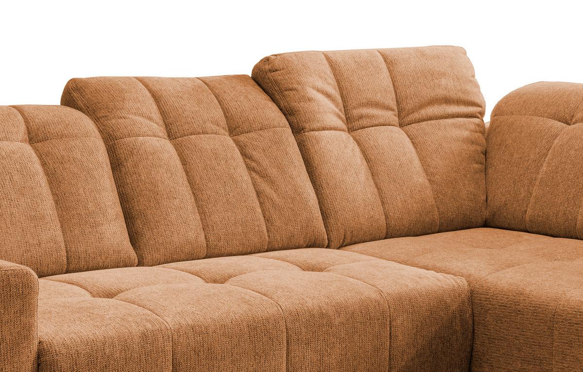 Ecksofa Mit Usb Anschluss Sano, Currygelb, S: 261x200 Cm - Currygelb/Schwarz, MODERN, Textil (261/200cm) - Livetastic